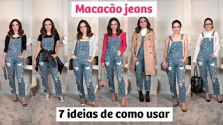 macacão jeans largo