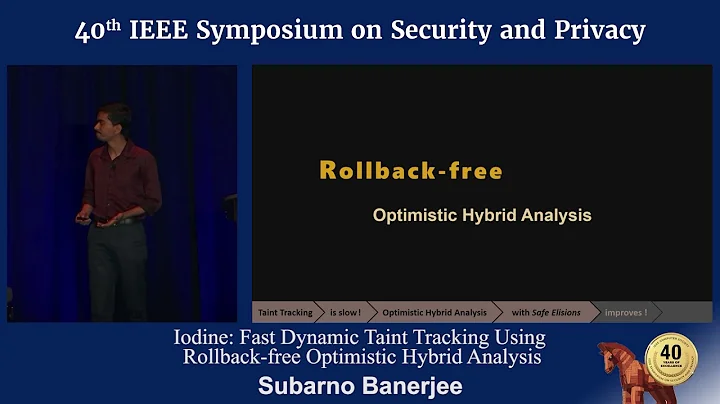 Iodine: Fast Dynamic Taint Tracking Using Rollback free Optimistic Hybrid Analysis