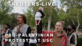 LIVE: Pro-Palestinian protests at USC