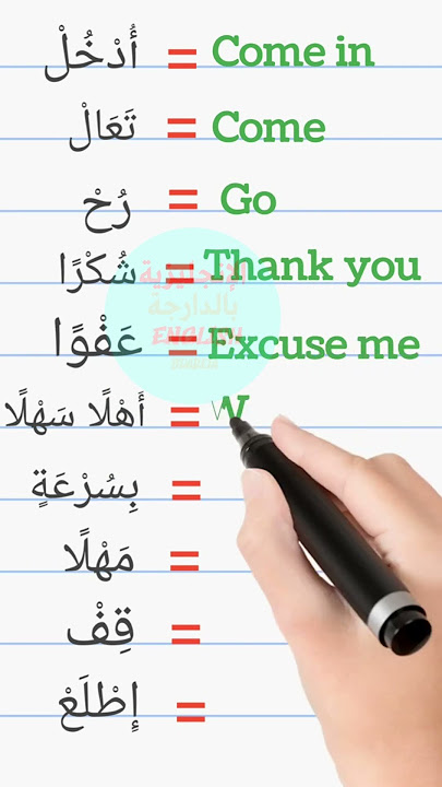 بعض الكلمات المهمة في اللغة الإنجليزية #englishlisteningskills #learnenglish #انجليزي #تعلم