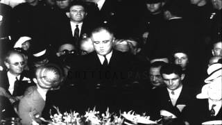 President Franklin D. Roosevelt addresses the Democratic National Convention duri...HD Stock Footage
