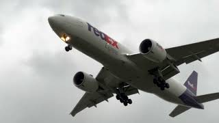 220912 FedEx FX14 [N886FD] Boeing77F Crosswind (MUIFA) Landing at TPE