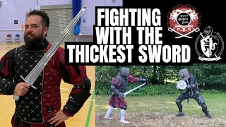 Sword & Buckler Sparring with a THICK sword!