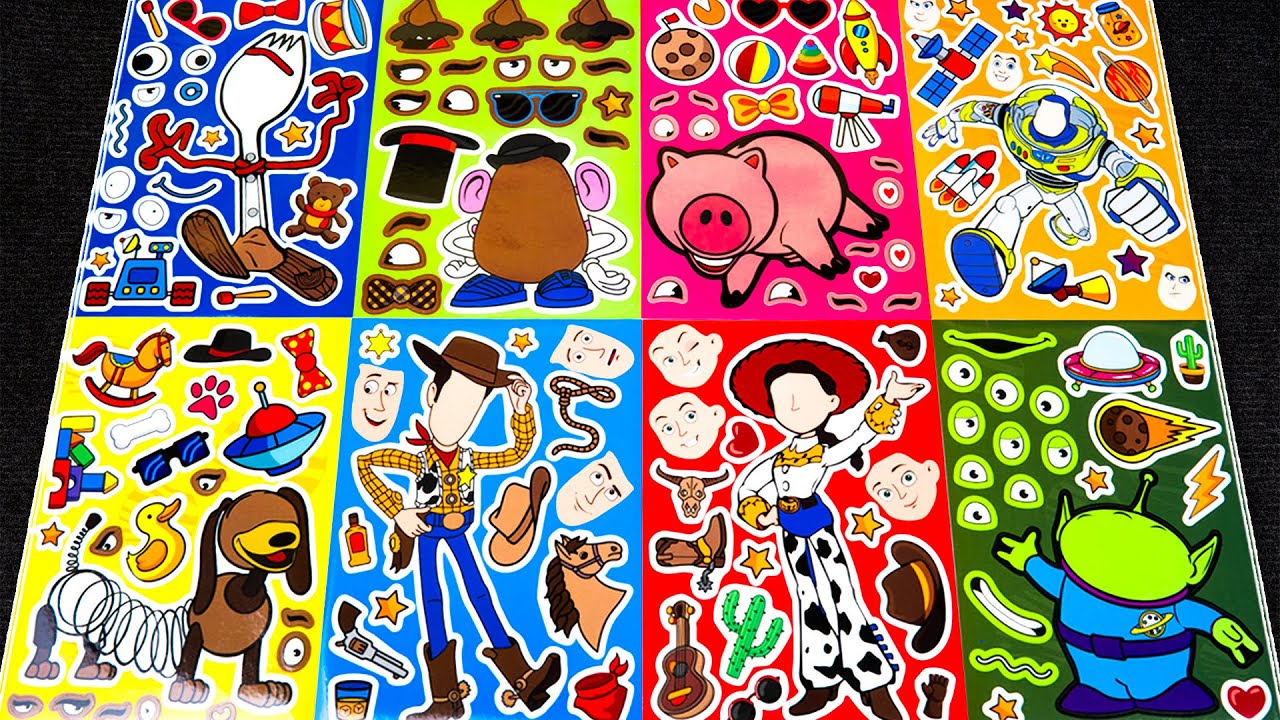 TOY STORY STICKER BOOK MAKEOVER 🧸✨ | BUZZ, WOODY, JESSIE & REX FUN ACTIVITY!