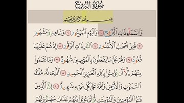 سورة البروج من ايه ١ الى ايه ١٠ مكرره ١٠ مرات بصوت الشيخ علي الحذيفي