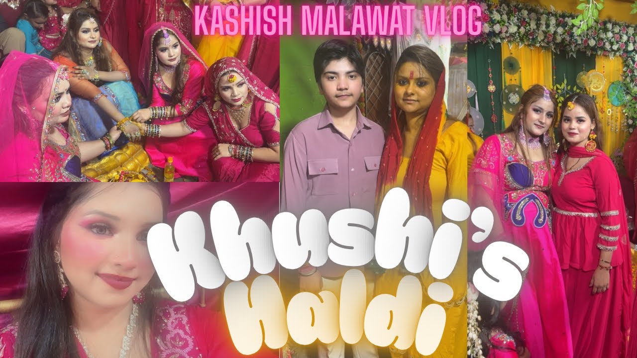 Khushi’s haldi function vlog | dance & enjoy | 