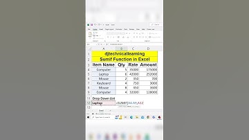 Sumif Function In Excel | Sumif Formula In Excel | #excel # #dataentry #exceltips #trending #tricks