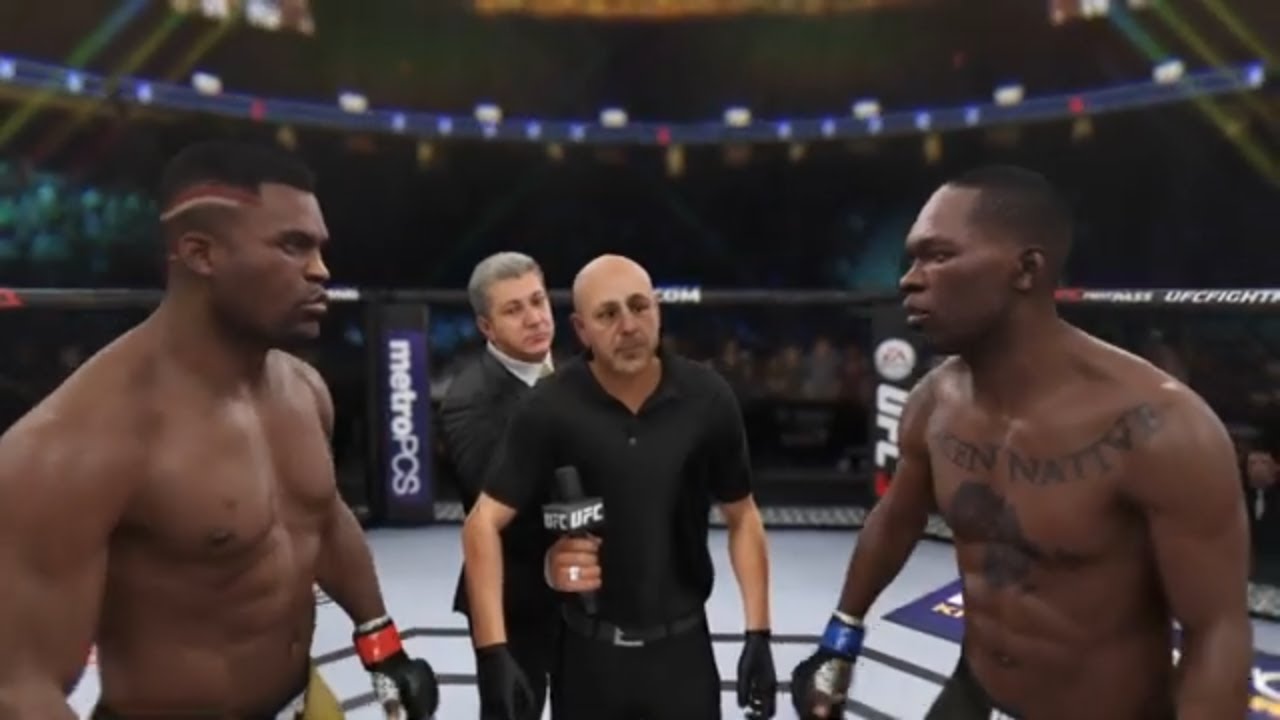 israel adesanya  francis ngannou  full fight ea sports ufc