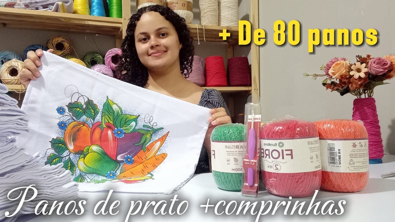 💥 a MAIOR compra de PANOS DE PRATO+comprinhas #panodeprato #comprinhas #croche 