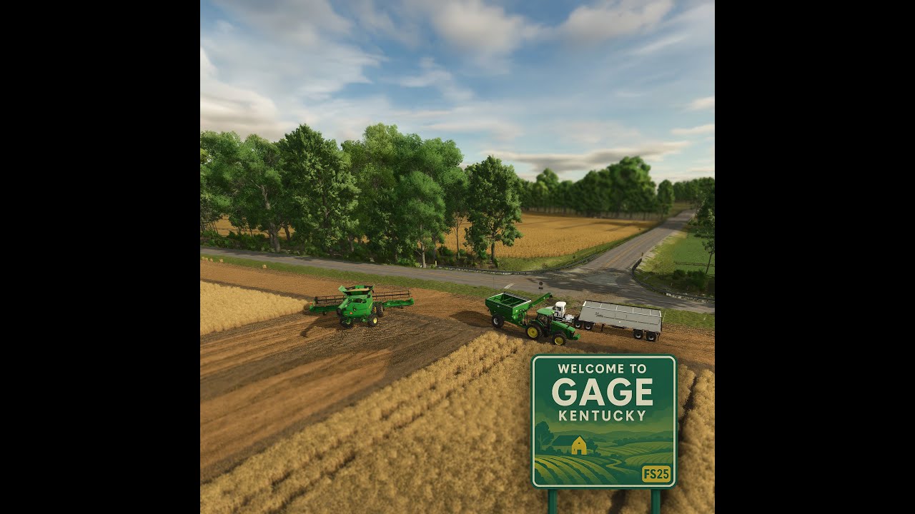 🔴Farming simulator 25 in my dedicated server Gage Kentucky x4 Map​​  Multi streaming  🟢 on kick 🟢 🔴