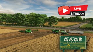 🔴Farming simulator 25 in my dedicated server Gage Kentucky x4 Map​​  Multi streaming  🟢 on kick 🟢 🔴