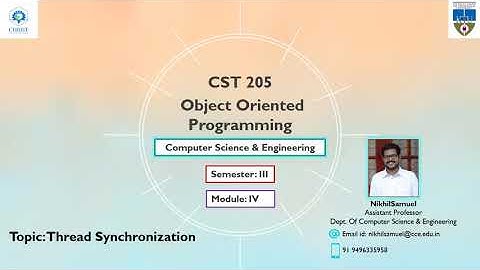 KTU CS205 Object Oriented Programming Using Java