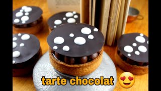 اسهل عجينة تارت ناجحة مع طريقة التحضير بالبيت تارت الشوكولا  (Tarte Au Chocolat)