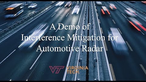 A Demo of Interference Mitigation for Automotive Radar