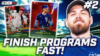 FINISH PROGRAMS FAST IN MLB THE SHOW 24! | NO MONEY SPENT!
