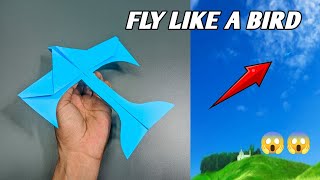 cómo hacer un avión de papel que vuele como un pájaro - volar aleteando pájaro