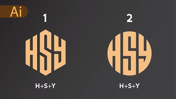 How To Draw Any Letters Logo In Polygon & Circle - Illustrator Tutorial