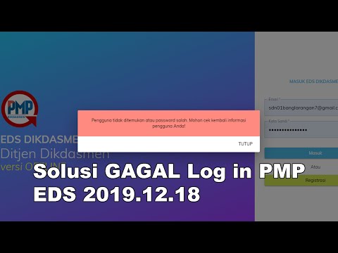 Solusi Gagal Login PMP - EDS 2019.12.18
