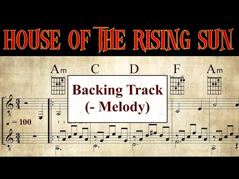 HOUSE OF THE RISING SUN | Backing Track | No melody | TAB & Sheet music