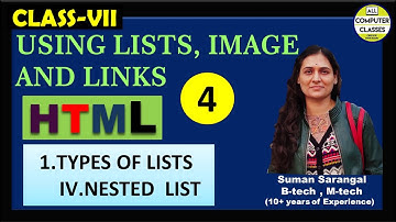 LEARN HTML |  Part 8 | Types of  LISTS | Nested List  | All Computer Classes