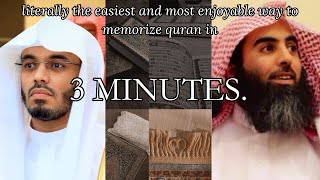 the QUICKEST and MOST EFFECTIVE method to memorize the quran in 3 minutes.