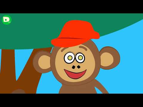 Persian Fairy Tales New | monkeys and cap seller story | داستان کارتون میمون ها و مرد کلاه فروش