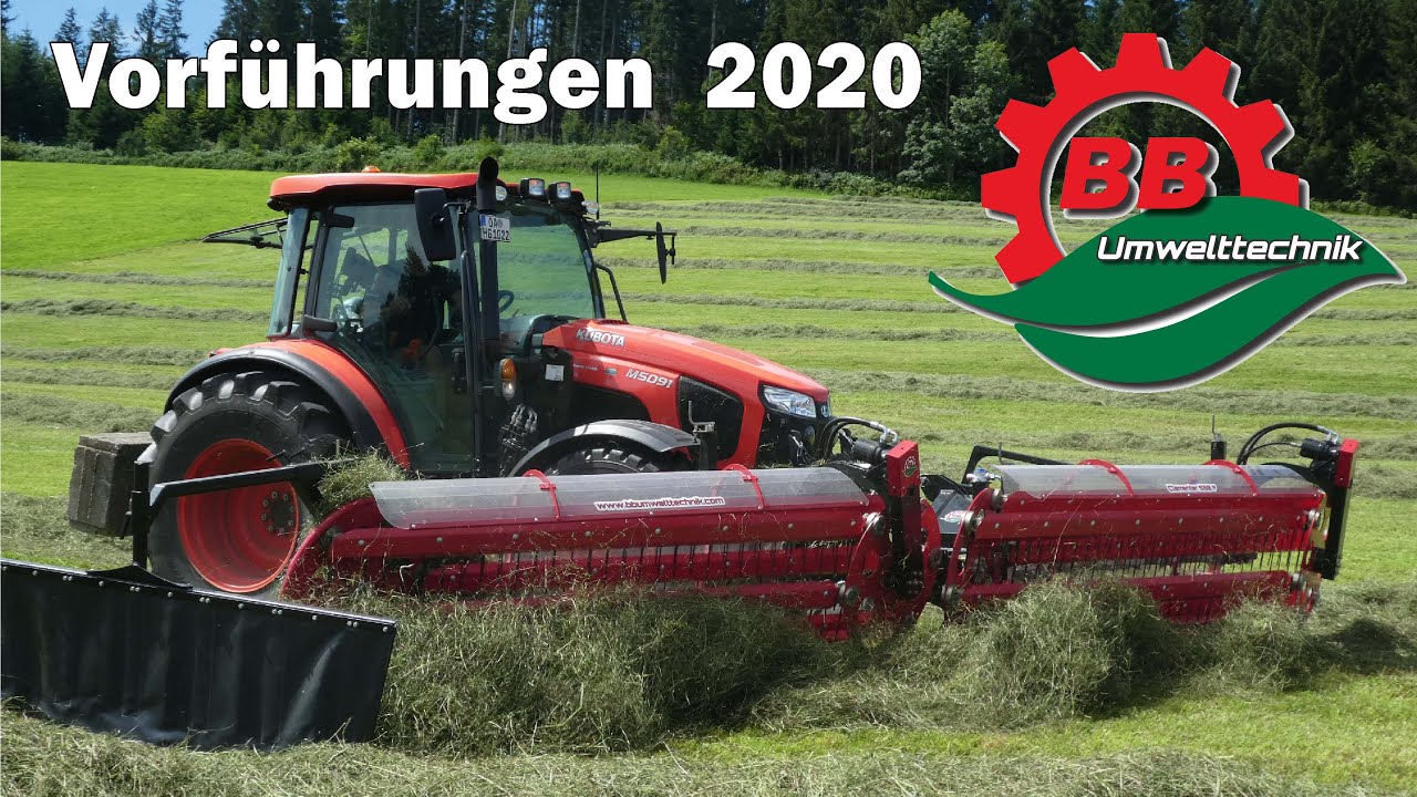 BB Umwelttechnik | Vorführungen 2020 | Doppelmessermähwerke und Kammschwader