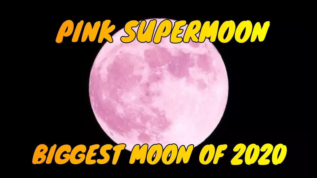 Pink Supermoon Timelapse video  Biggest Moon of 2020