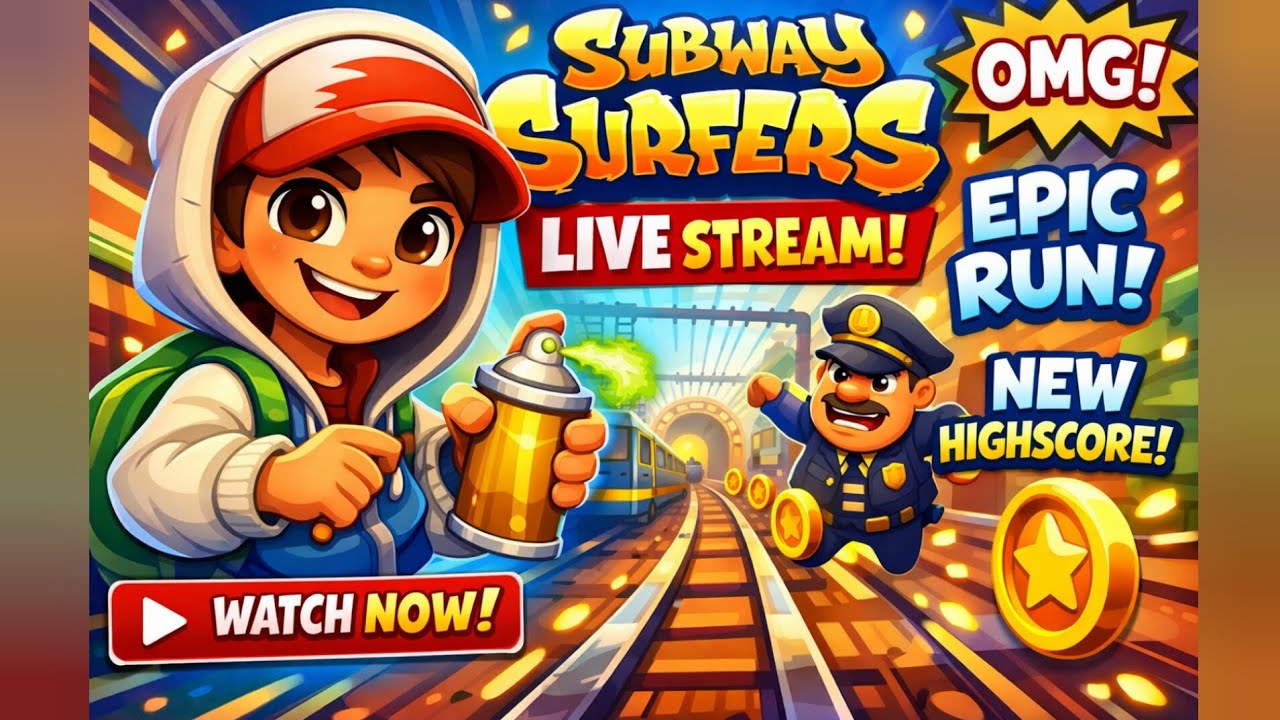 Main Character Run 🎬 Subway Surfers LIVE #games