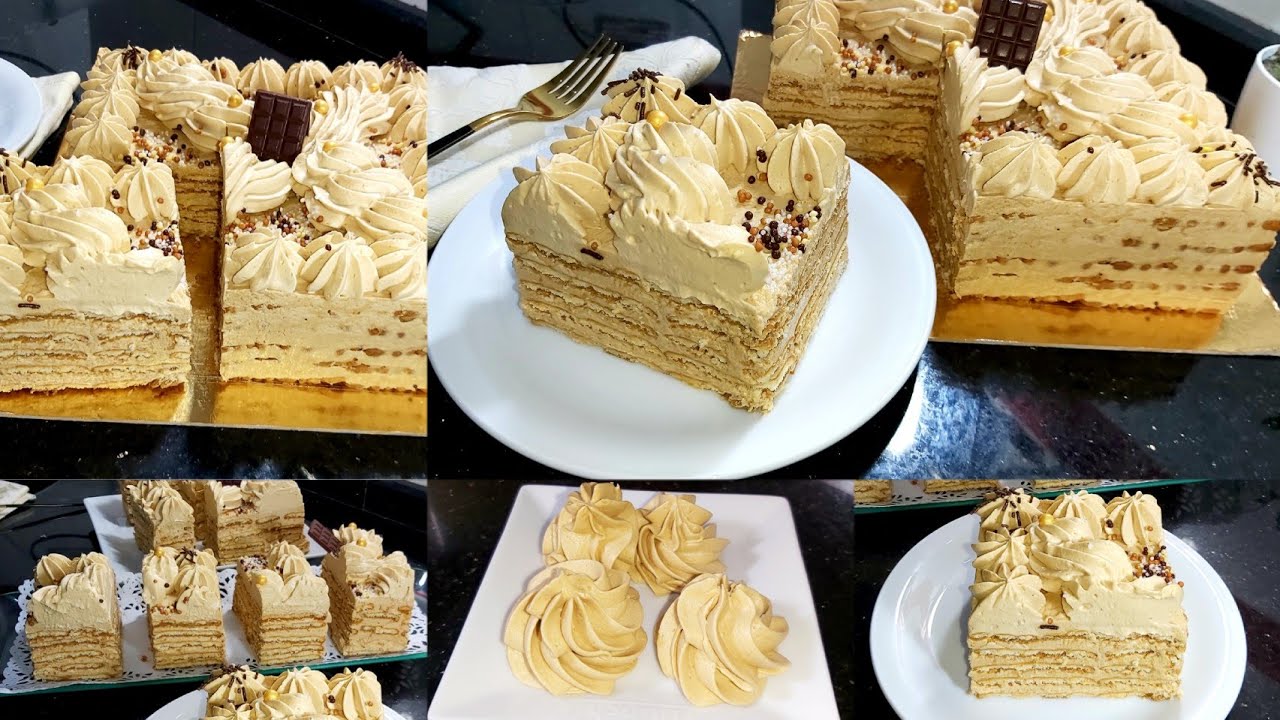 تحلية البسكوت 🍰 خبزة هواء 🎂 gâteau 🎂بنكهة االقهوة حويجة بنينة لجميع المناسبات بمكونات بسيطه 😍