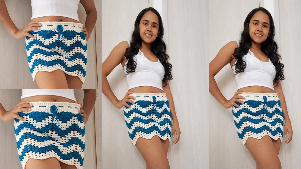 Como Tejer Falda en Punto zig zag (ideal para principiantes)
