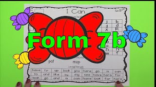 Form 7b-Fun and Easy Independent Letter and Sight Word Practice