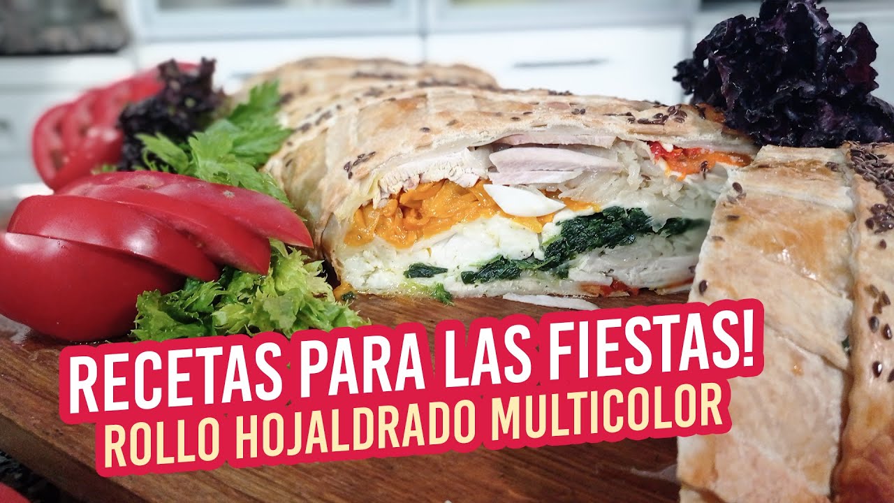 Rollo Hojaldrado Multicolor 🌮  Super idea para hacer en las fiestas!