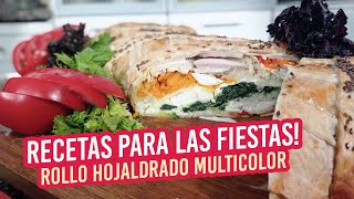 Rollo Hojaldrado Multicolor 🌮  Super idea para hacer en las fiestas!