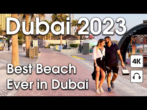 Dubai 🇦🇪 The Best Beach Ever in Dubai, JBR [ 4K ] Walking Tour