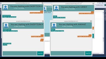 Multiple clients chat on single server window application using C# Language.