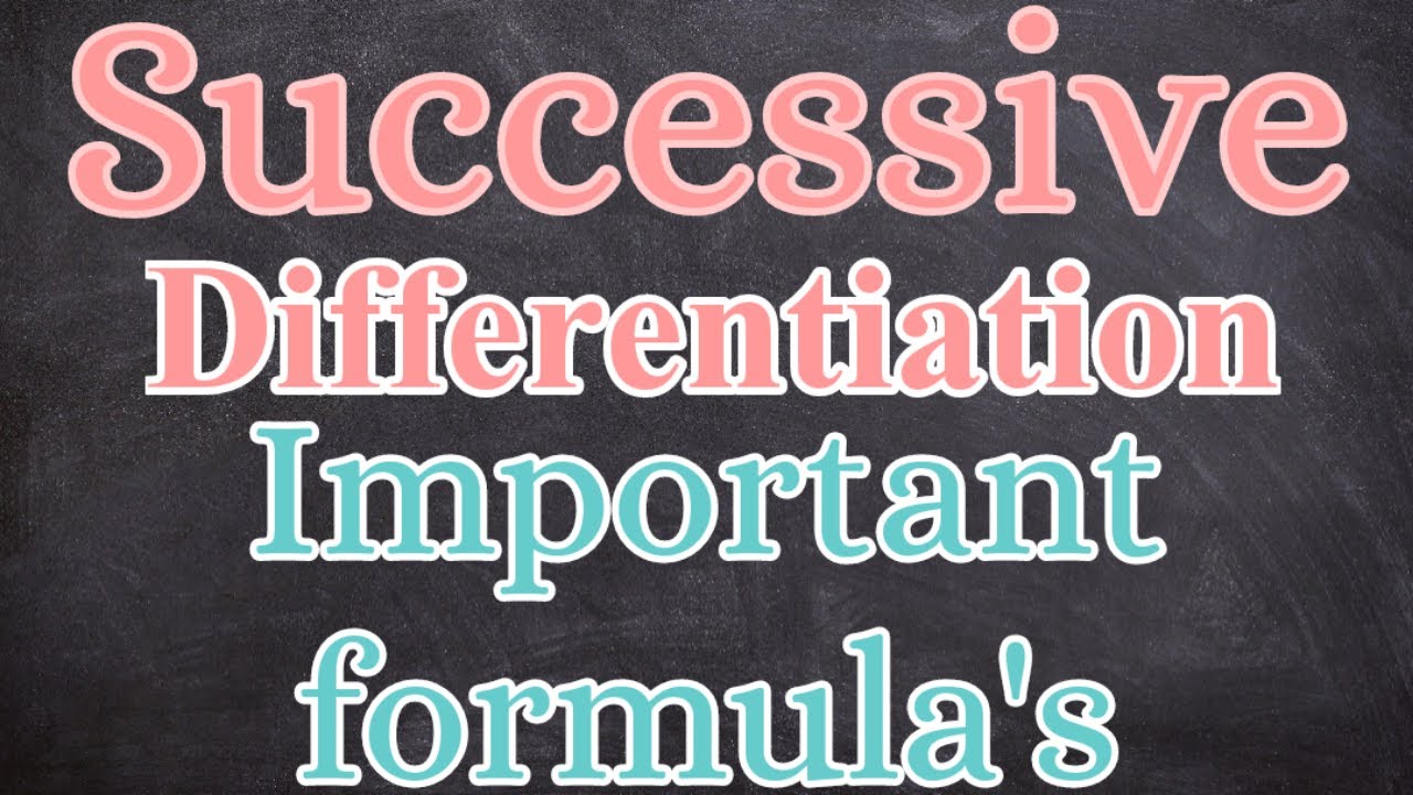Successive Differentiation Formulas nth order derivative BCA YouTube