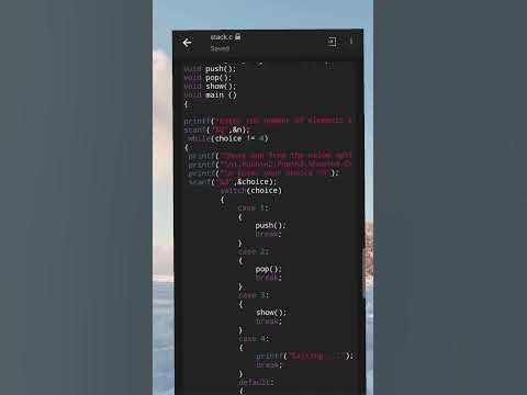 Stack push and pop operations in c program 💯 | #viral #shorts # ...