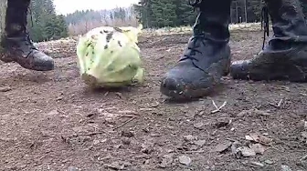 two pairs of army boots vs. cabbagehead
