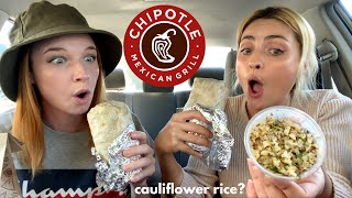 CHIPOTLE MUKBANG! Trying the New Cauliflower Rice