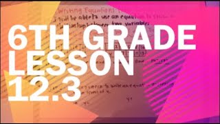 12.3 Writing Equations from Tables [6.EE.9]
