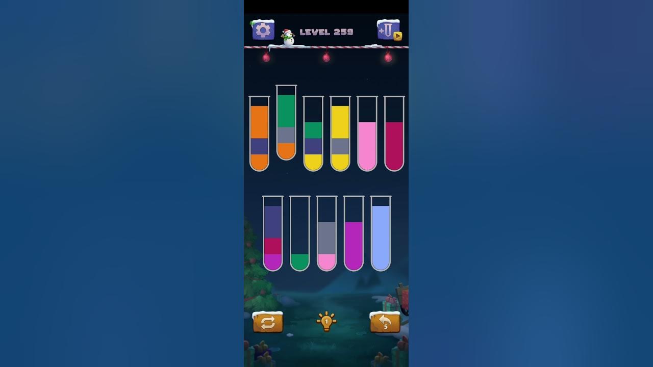 Игра уровень 259. Water sort Puzzle mobile games Level 1086.