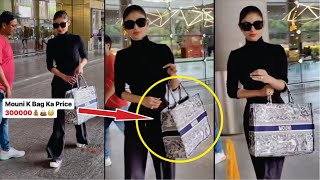 Can you guess the price of Mouni Roy's black tote bag? - Times of India