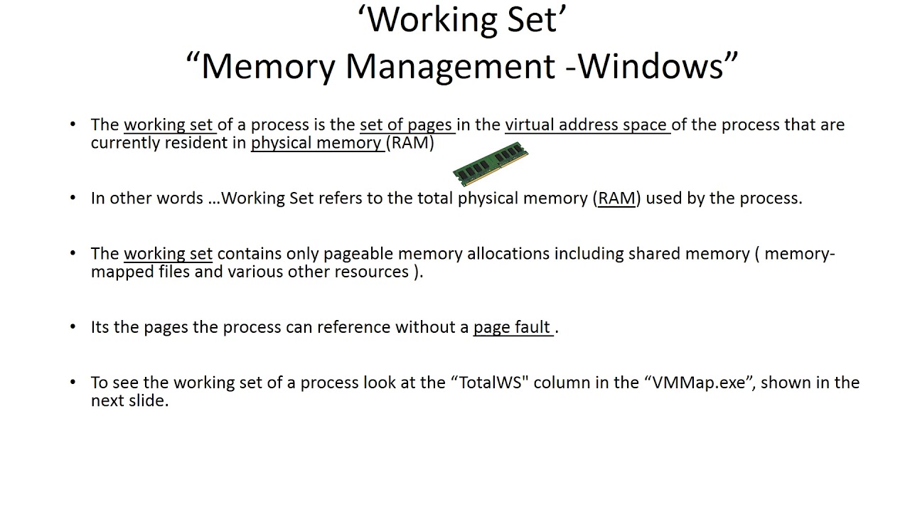 Memory Management Windows - Working Set - YouTube