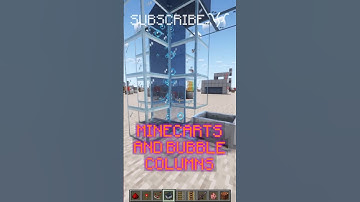 Can you RIDE MINECARTS IN BUBBLE COLUMNS!? | Redstone with PsiVolt #minecraft #redstone