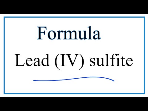 Video: Formula untuk plumbic sulfite?