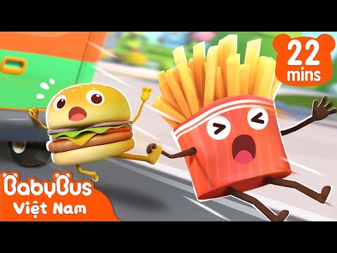 Ba người bạn Khoai tây, Hamburger và Nước cam | Hoạt hình panda | Nhạc thiếu nhi vui nhộn | BabyBus