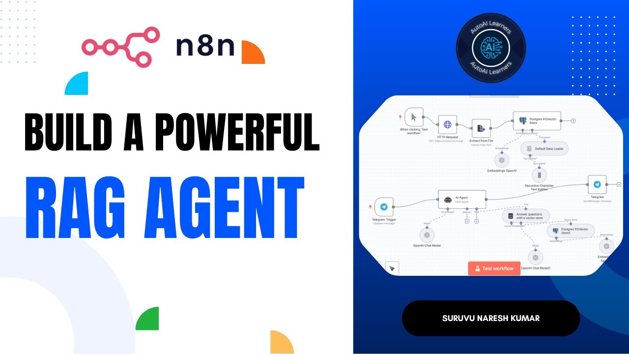Build a Powerful No-Code RAG Agent in n8n | PDF Knowledge Base from ...