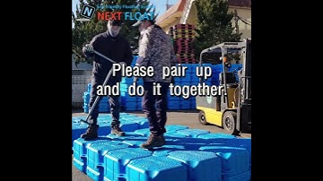 How to install the connecting pins of the pontoon