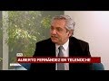 Alberto Fernández en Telenoche, la entrevista completa